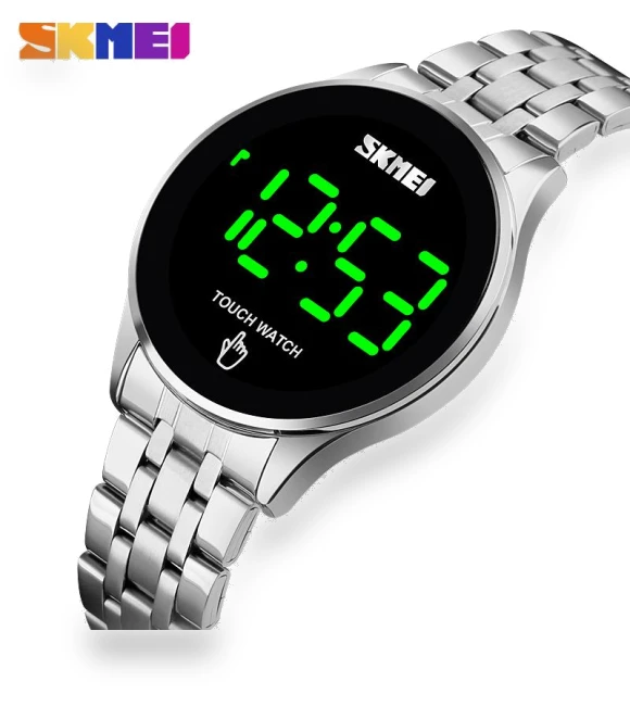 Fashion Touch Screen LED Display Stainless Steel Strap Simple Men's Digital Watch — Men's Timepieces, Skmei