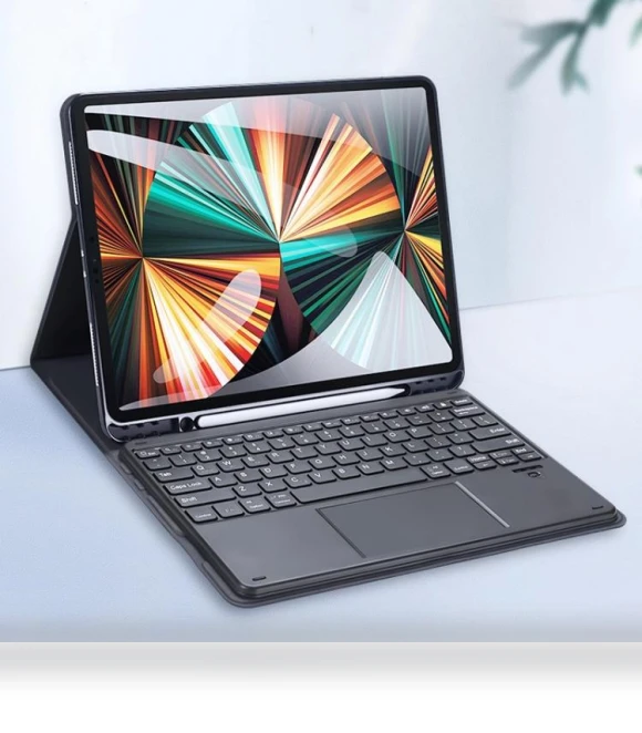 Leather Case with Bluetooth Keyboard, Touchpad, and Smart Sleep Function — Keyboard Cases, DUX DUCIS