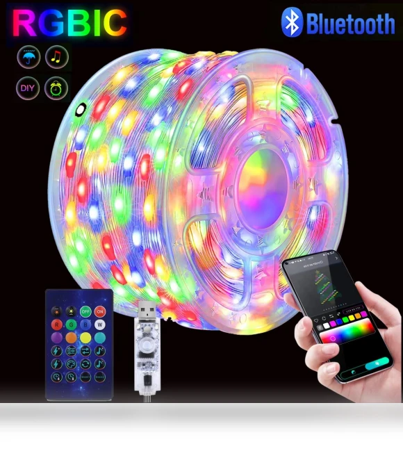 USB RGBIC RGB Neon LED Strip Light — LED Strips, AIMINGTE Light Accessories