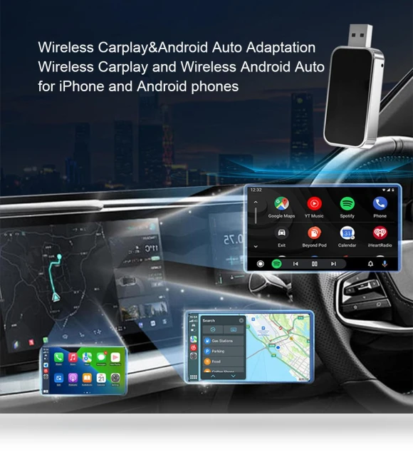 2 in 1 AI Box Mini Wired and Wireless Carplay Android Adapter — Phone Accessories, JOHO - CarGear