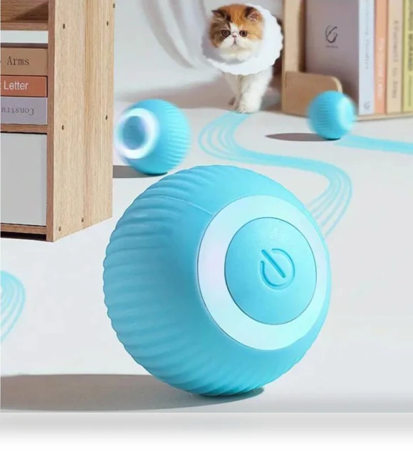 Automatic Rolling Ball Interactive Pet Toy — Exercise Wheels, huji52