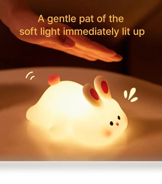 Cute Rabbit Night Light with Timer — Night Lights, Household Good