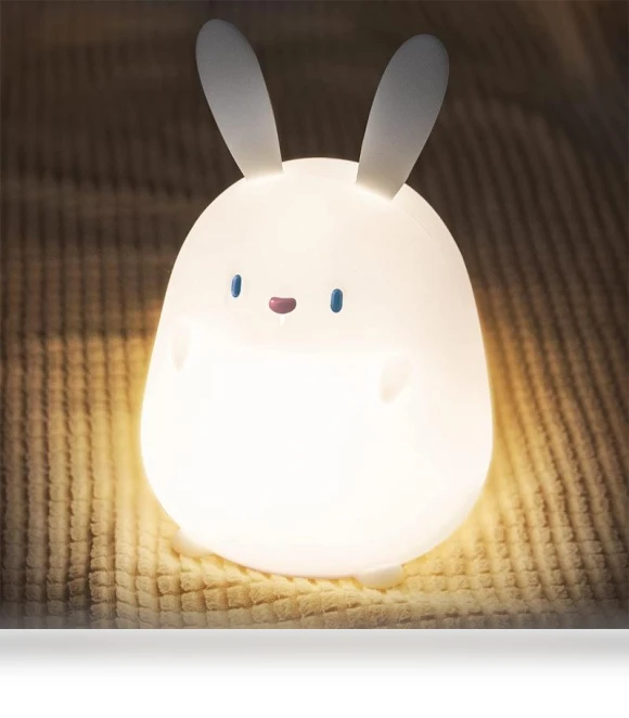 Silicone LED Rabbit Lamp — Night Lights, Four season household daily use