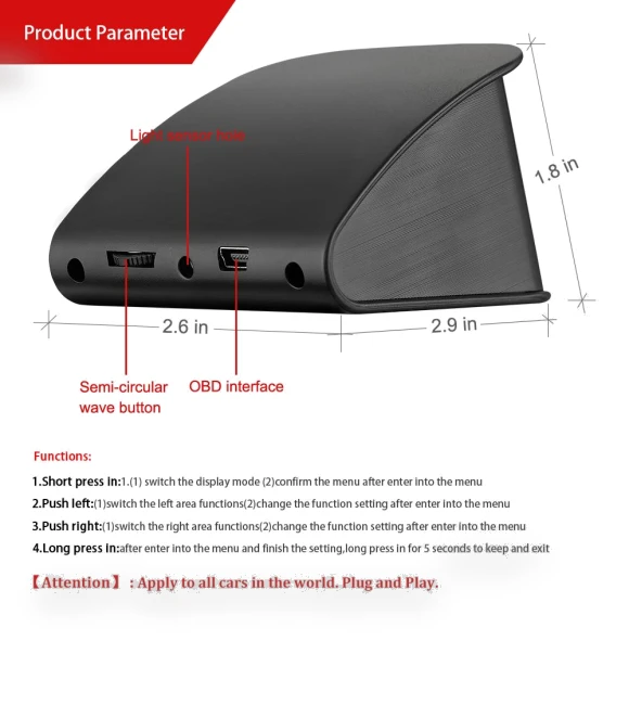 HUD Projection Display for Car — Car Accessories & Gadgets