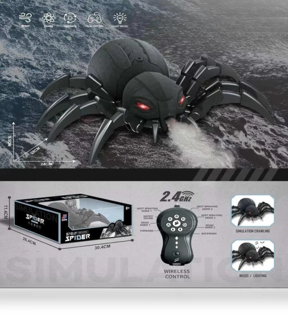 RC Spider Robot with Remote Control — Interactive Figures & Robots, LYZRC