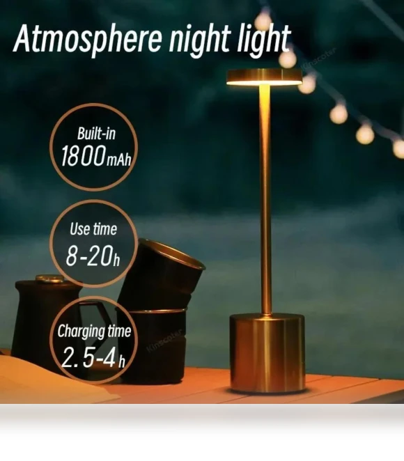 Rechargeable LED Touch Desk Lamp — Study & Desk Lighting, Elegant Living House