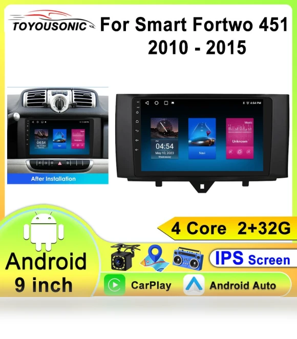 Android 13 Car Multimedia Stereo with Wireless CarPlay — Stereo Receivers, ToyousoniC
