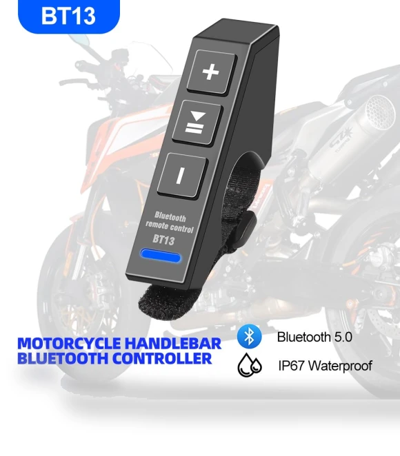 Bluetooth-Compatible Mini Remote Control Button for Motorcycle Handlebar — Handlebar Gear, JOHO - CarGear
