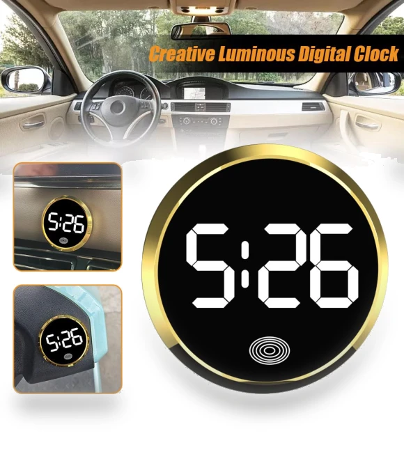 LED Fashion Electronic Car Dashboard Clock — Clock, JOHO