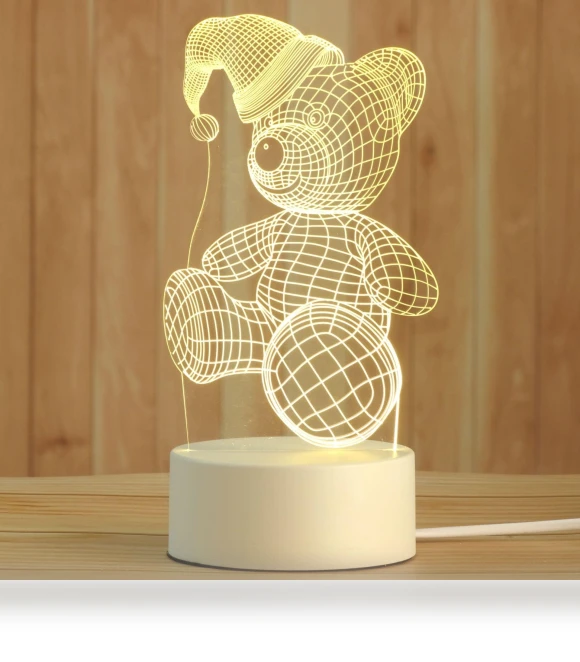 Custom Kids 3D Touch LED Night Light — Night Lights, Zhou Yajin