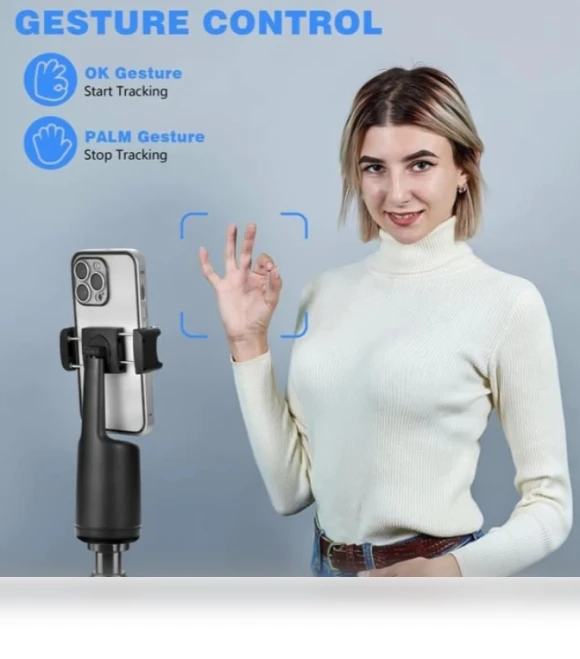 360 Rotation Auto Face Tracking AI Camera Phone Holder — Camera & Photo