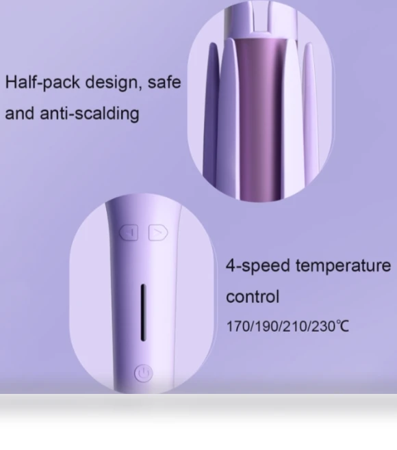 32mm Smart Sensor Fully Automatic Curling Wand Motorized Rotary Automatic Hair Curler — Curling Wands
