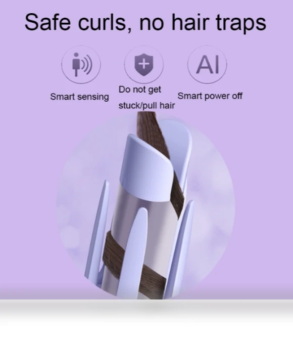 32mm Smart Sensor Fully Automatic Curling Wand Motorized Rotary Automatic Hair Curler — Curling Wands