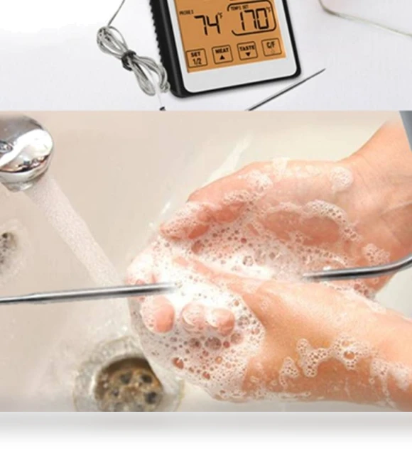 Dual Probe Color Screen Smart Alarm Grill Kitchen Thermometer — Grill Thermometers