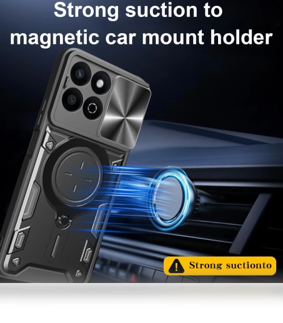 CD Texture Sliding Camshield Magnetic Holder Phone Case — Basic Cases, Honor