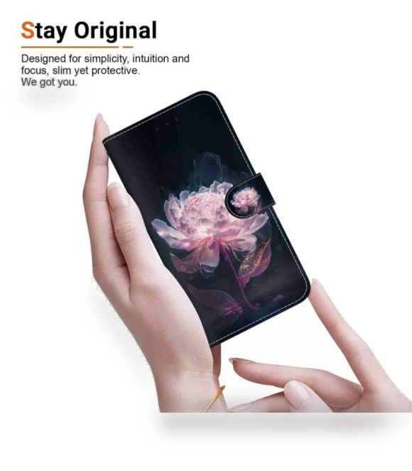 Crystal Texture Colored Drawing Leather Phone Case for Infinix Hot 50i/Smart 9 — Mobile Devices & Accessories, Infinix