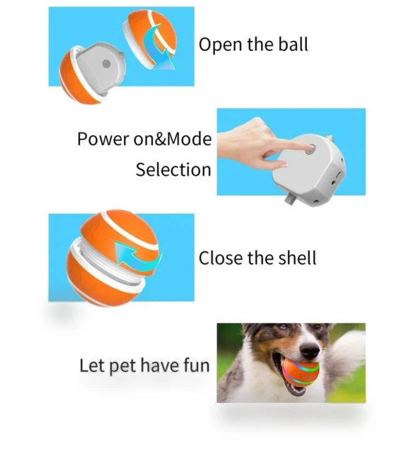 Intelligent Remote Control Pet Toy Luminous Ball for Dog Training — Balls, O1