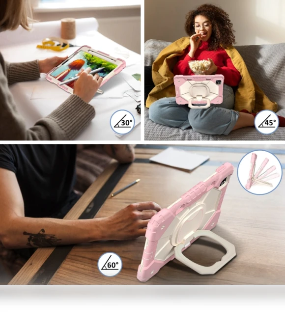 Contrast Color Robot Silicone Hybrid PC Tablet Case for iPad Pro 11 2022 / Air 10.9 2022 — Cases