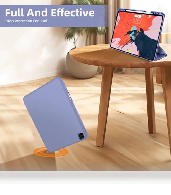 3-fold TPU Smart Leather Tablet Case for iPad Pro 12.9 with Pen Slot — Bags