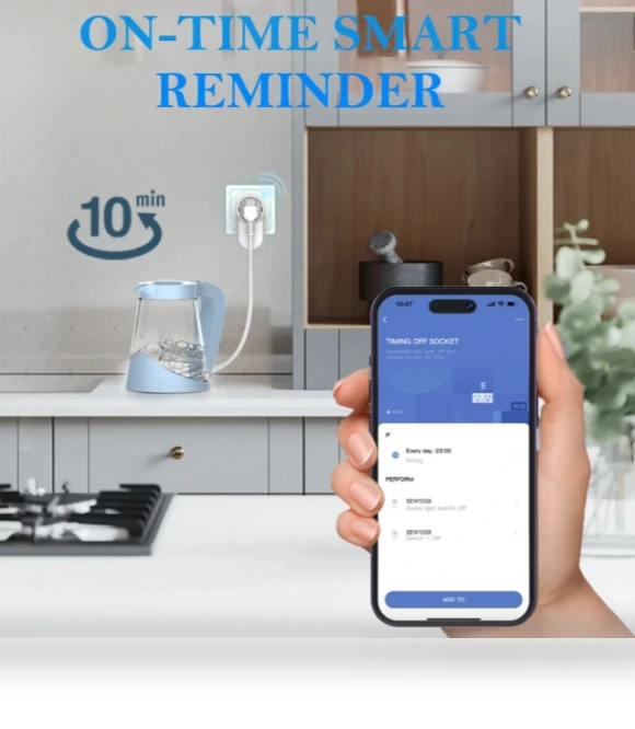 16A Smart WiFi EU Plug Socket with Power Monitoring and Voice Control — Smart Home Modules, LDNIO