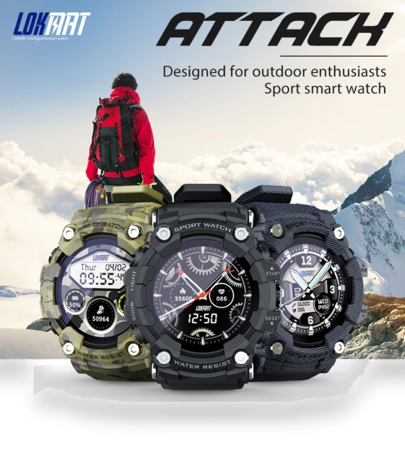 Bluetooth Smart Watch for Outdoor Sports with Step Counting, Sleep, Heart Rate, Blood Pressure, and Blood Oxygen... — Smartwatches, LOKMAT
