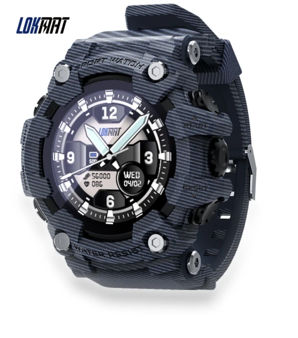 Bluetooth Smart Watch for Outdoor Sports with Step Counting, Sleep, Heart Rate, Blood Pressure, and Blood Oxygen... — Smartwatches, LOKMAT