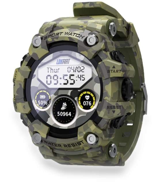 Bluetooth Smart Watch for Outdoor Sports with Step Counting, Sleep, Heart Rate, Blood Pressure, and Blood Oxygen... — Smartwatches, LOKMAT