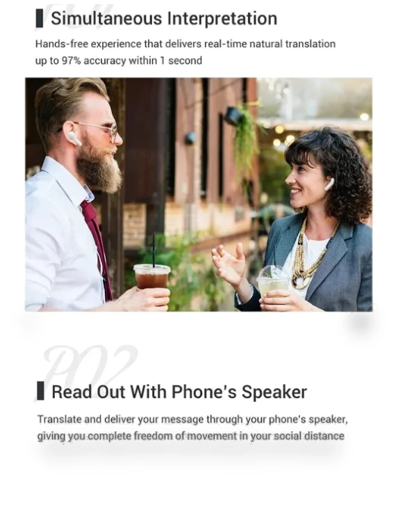 Wireless Earbuds with Instant Translation for 127 Languages — Language Translators