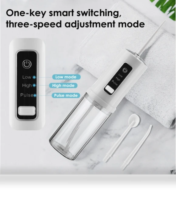 Portable Dental Flosser with 4 Nozzles — Power Flossers