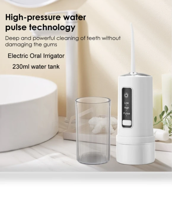 Portable Dental Flosser with 4 Nozzles — Power Flossers