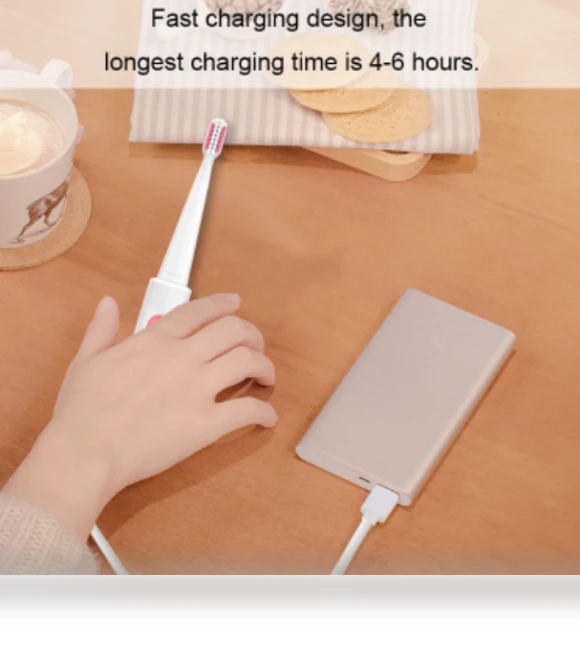 Smart USB Fast Charging Waterproof Sonic Electric Toothbrush — Ultrasonic, Primus
