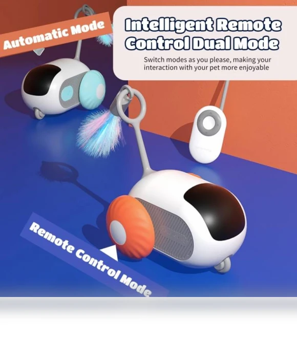 Intelligent Dual Mode Electric Gravity Running Car Cat Toy — Interactive Animal Companions