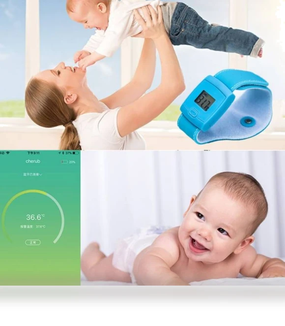 Smart Body Temperature Bracelet Bluetooth Thermometer for Child and Baby — Baby Thermometers
