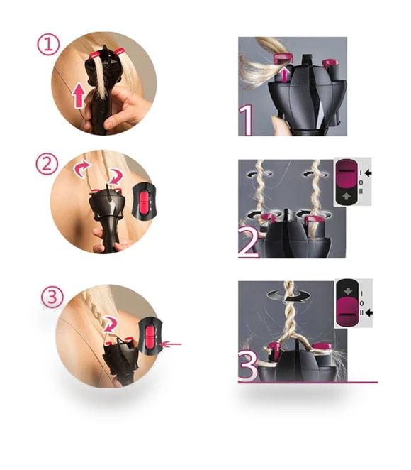 Fast Styling Smart Electric Braid Machine Twist Curling Iron — Hair Styling Essentials