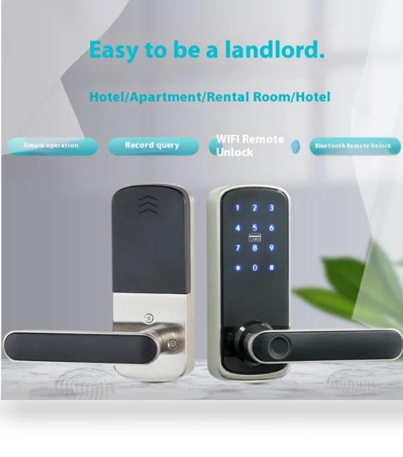 Wifi Fingerprint Smart Lock with Remote App and Bluetooth — Smart Home Security, Tuya