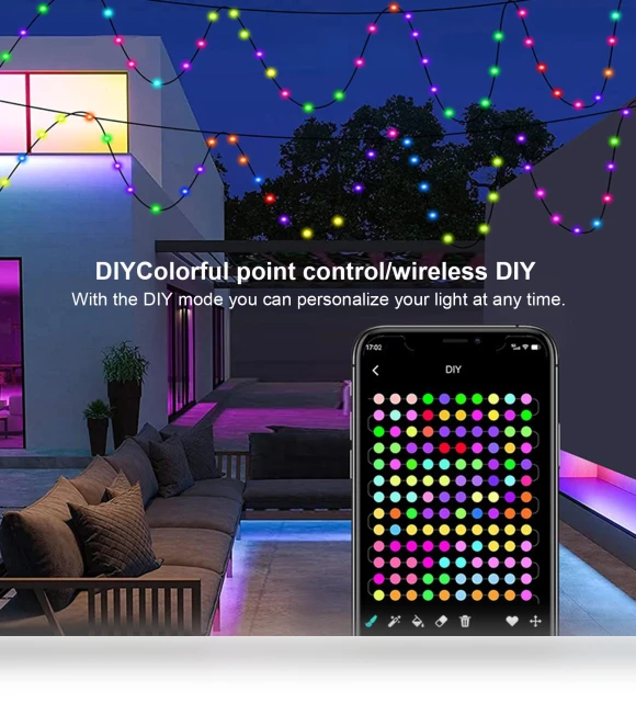 Smart BT String Lights — Outdoor String Lights, TOMTOP JMS