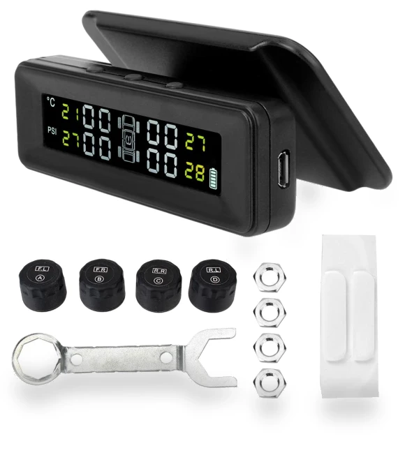 Solar Powered Car Tire Pressure Monitoring System — TPMS Sensor Replacements, HOME-Auto-001