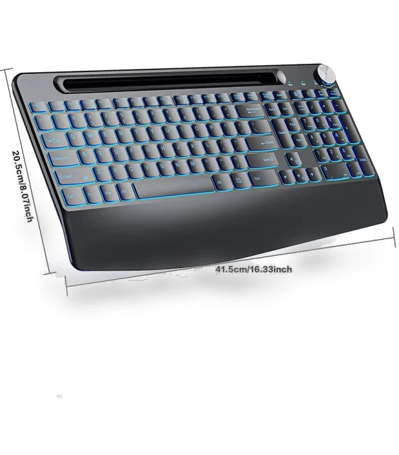 Wireless Keyboard with Wrist Rest — Gaming Keyboards, SeenDa