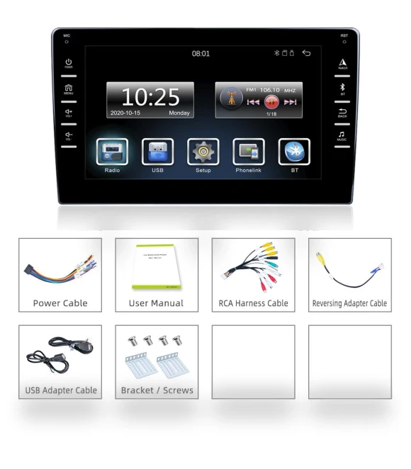 8-inch 2-Din Car Radio — Navigation & GPS Accessories, HOME-Auto-001