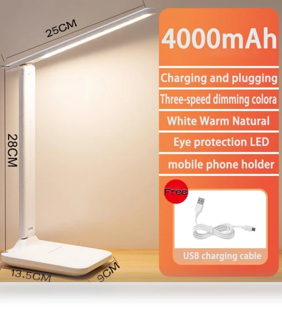 Rechargeable Foldable Desk Lamp with Eye Protection — Study & Desk Lighting, Yiran Furniture