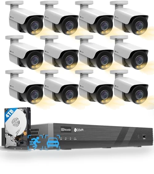 16 Channel PoE Security Camera System — Outdoor Security Cameras, 4COVR