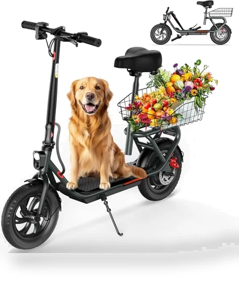 Electric Scooter with Seat — Electric Self-Balancing Scooters, SISIGAD