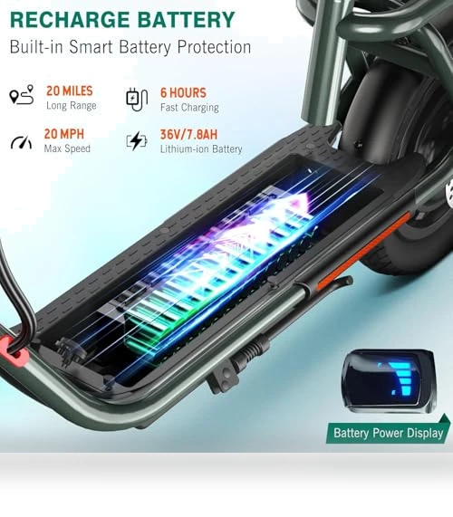 Electric Scooter with Seat — Electric Self-Balancing Scooters, SISIGAD