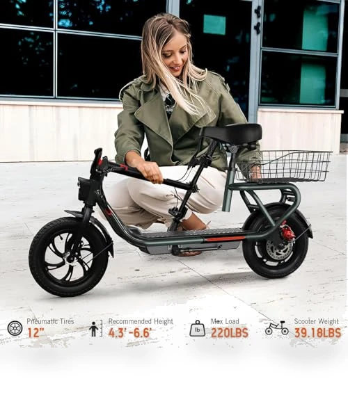 Electric Scooter with Seat — Electric Self-Balancing Scooters, SISIGAD