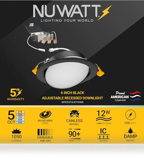 Gimbal LED Recessed Lighting Canless Wafer Lights — Recessed Lighting, NUWATT