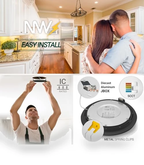 Gimbal LED Recessed Lighting Canless Wafer Lights — Recessed Lighting, NUWATT
