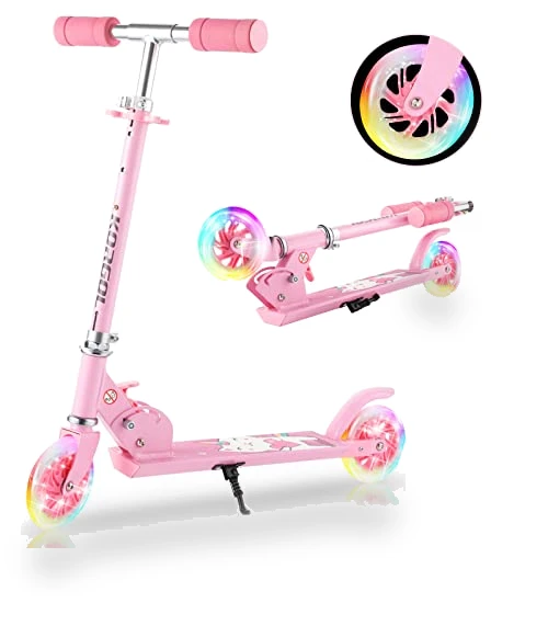 Kids Kick Scooter with LED Light Up Wheels — Push Scooters, KORGOL