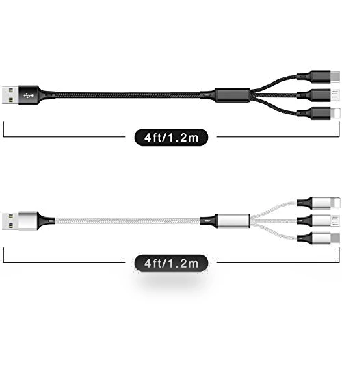 Multi USB Charging Cable 3A, 3 in 1 Fast Charger Cord Connector — Chargers, TOPWIN
