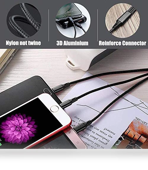Multi USB Charging Cable 3A, 3 in 1 Fast Charger Cord Connector — Chargers, TOPWIN