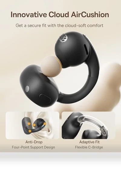 Open Ear Clip-On Earbuds — In-Ear Headphones, Baseus